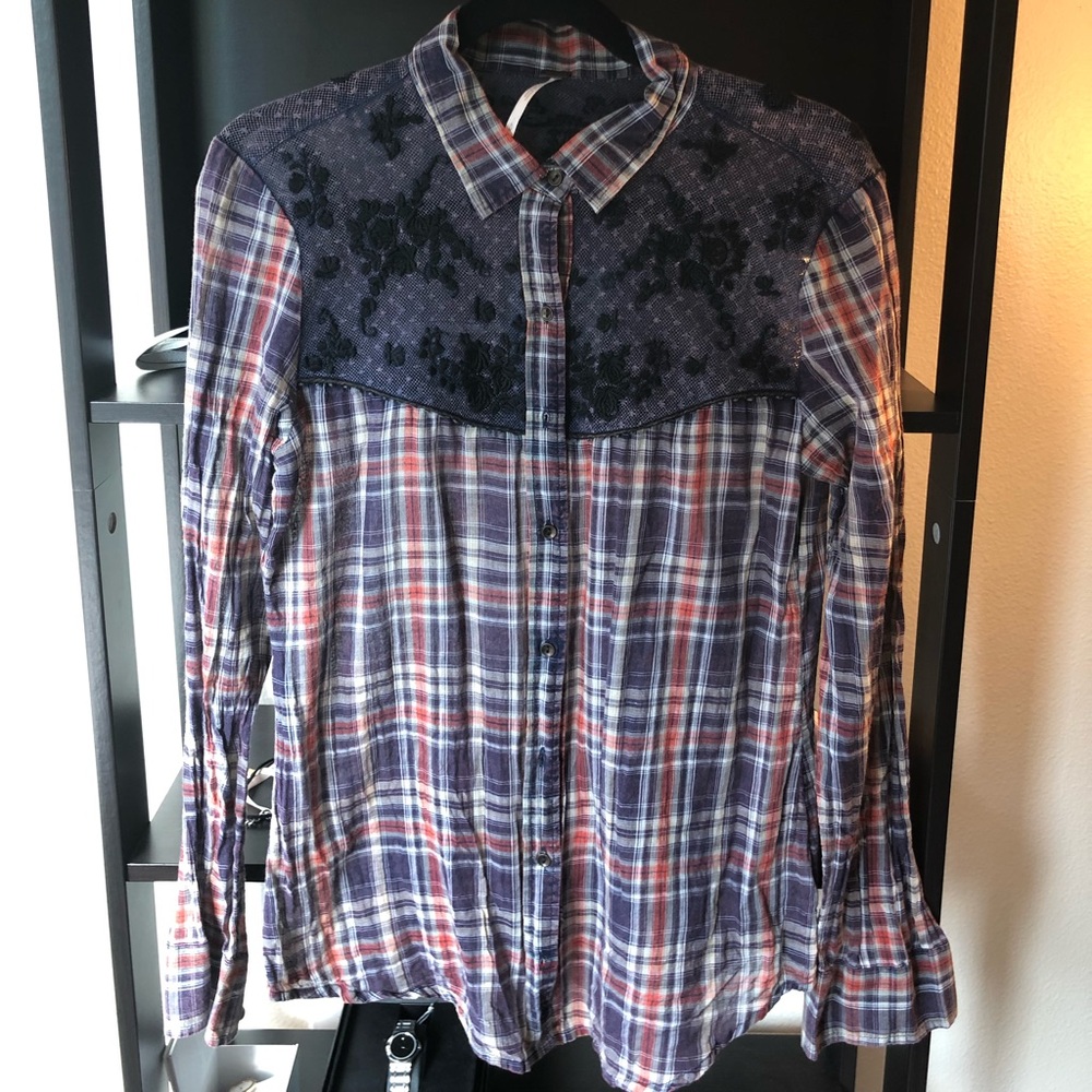 Free People Pattern Blouse